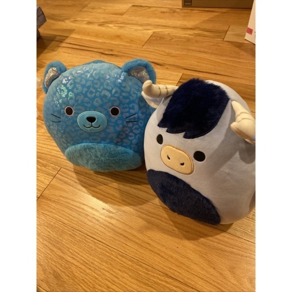 Squishmallows Sarge Cat and Toro Cow. Set of 2  New With Tags            ‎ 3583